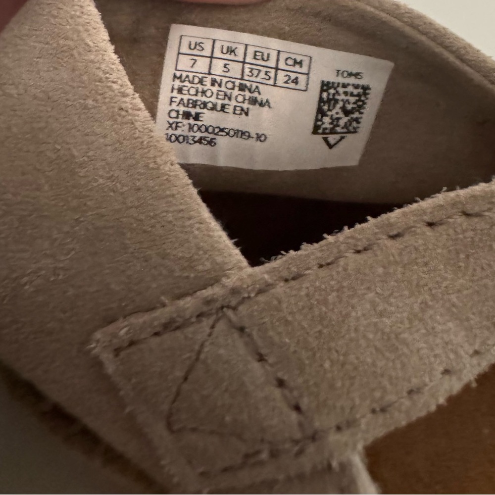 Toms Monica Suede Desert Taupe Espadrille Wedges - Picture 6 of 8